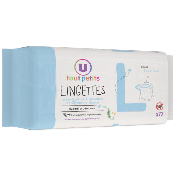 U TOUT PETITS Lingettes classiques pour bébé - x72