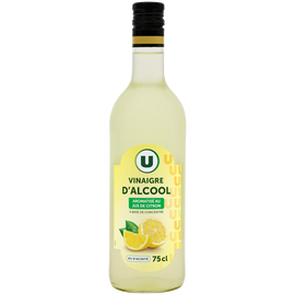 U Vinaigre d'Alcool au Jus de Citron 6°  bouteille en verre de 75cl