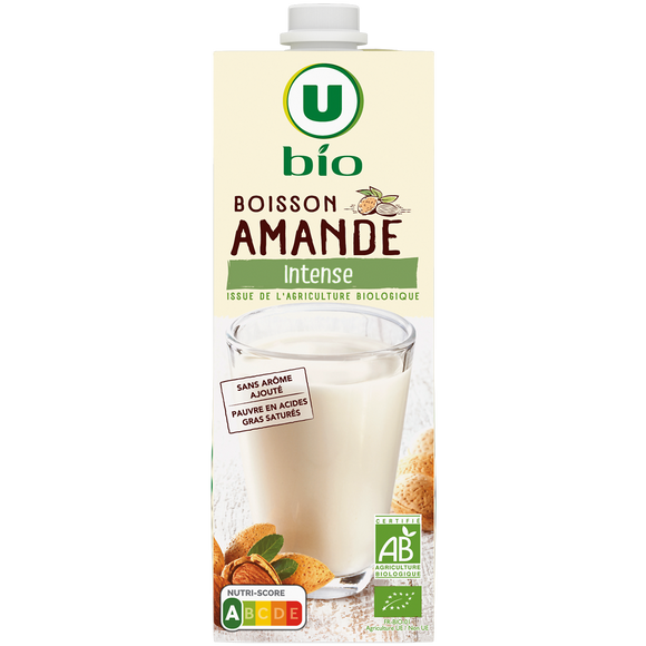 U BIO Boisson végétale amande intense brique 1 litre