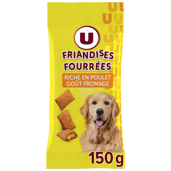 U Pillows poulet et fromage pour grand chien U 150g