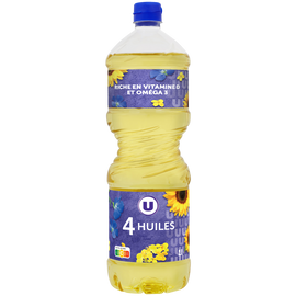 U Huile Mélange 4 huiles Bouteille 1L