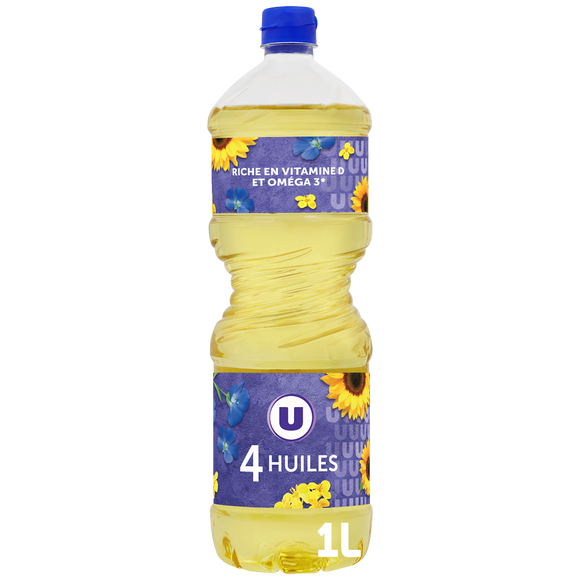 U Huile Mélange 4 huiles Bouteille 1L