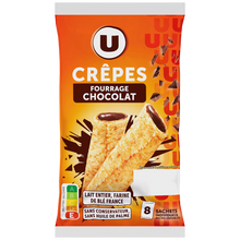 U Crêpes fourrées chocolat U x8 256g