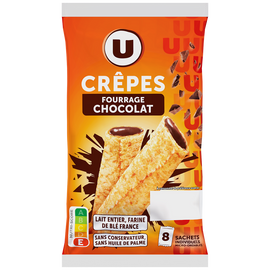 U MAT ET LOU Crêpes fourrées au chocolat - x 8, 256g