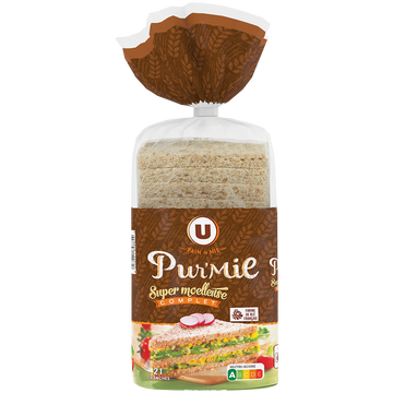 U Pain de mie complet sans croute  500g