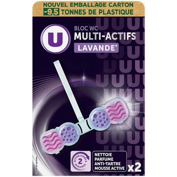 U Bloc WC Multiblocs lavande et fleur de lune x2