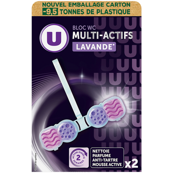 U Bloc WC Multiblocs lavande et fleur de lune x2