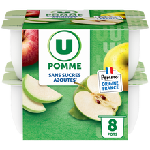 U Purée de pommes sans sucres ajoutés 8 pots de 100g