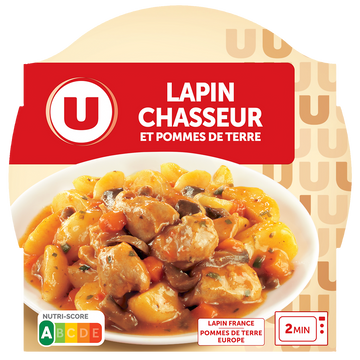 U Lapin chasseur   barquette micro-ondable de 300g