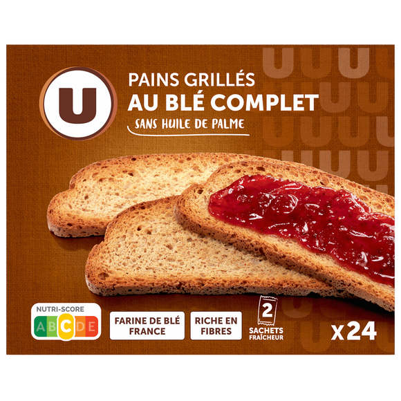 U Pain grillé au blé complet  500g