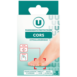 U Pansements prédécoupés protecteurs des cors  x8