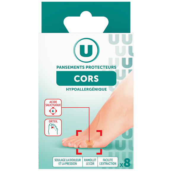 U Pansements prédécoupés protecteurs des cors x8
