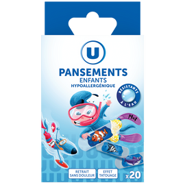 U Pansements prédécoupés pour enfants -  x20