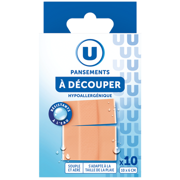U Bandes à découper résistantes à l'eau  10x6cm, x10