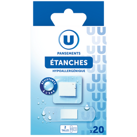 U Pansements étanches 2 tailles  x20