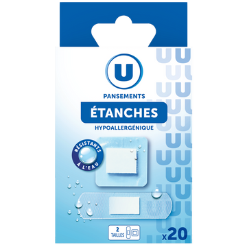 U Pansements étanches 2 tailles  x20