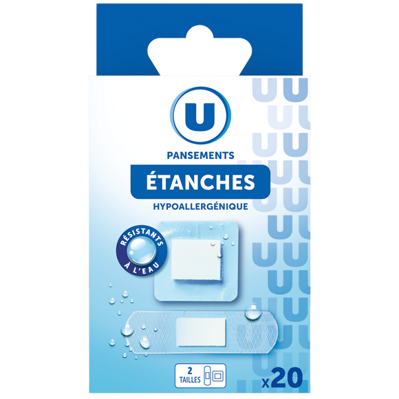 U Pansements étanches 2 tailles x20