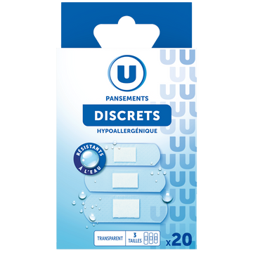 U Pansements discrets 3 tailles  x20