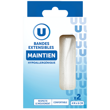 U Bandes extensibles 4mx6cm  x2