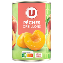U Oreillons de Pêches au sirop léger boîte de 230g