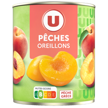 U Oreillons de Pêches au sirop léger boîte de 465g
