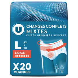 U Change incontinence complet adulte - taille L -, x20