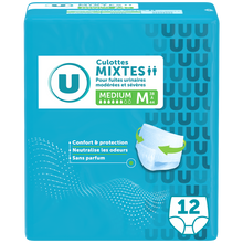 U Culottes incontinence pour adulte absorption maximale - taille M -, x12
