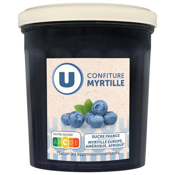U Confiture de myrtilles 370g
