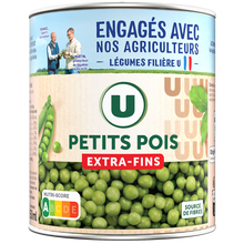 U Petits pois extra fins - Boîte de 560g net égoutté