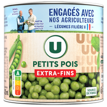 U Petits pois extra-fins - Boîte de 280g net égoutté