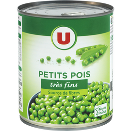 U Petits pois très fins - Boîte de 560g net égoutté