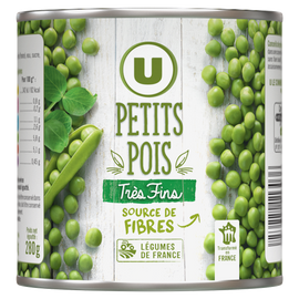 U Petits pois très fins - Boîte de 280g net égoutté