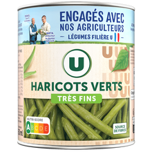 U Haricots verts très fins - Boîte de 440g net égoutté