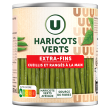 U Haricots verts extra-fins cueillis et rangés à la main - Boite de 440gnet égoutté