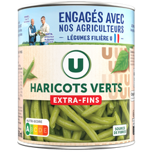 U Haricots verts extra-fins - Boîte de 440g net égoutté