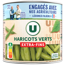 U Haricots verts extra-fins - Boîte de 220g net égoutté
