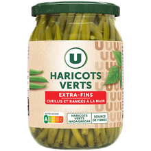 U Haricots verts extra-fins - Bocal de 345g net égoutté
