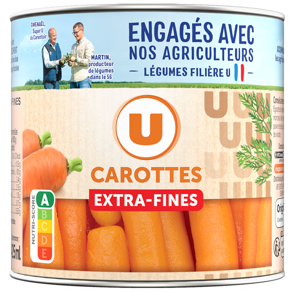 U Carottes extra fines - Boîte 265g