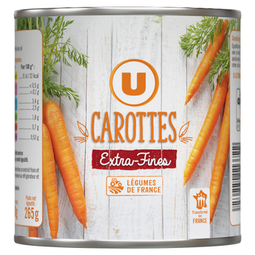 U Carottes extra fines - Boîte 265g