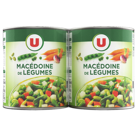 U Macédoine de légumes lot de 2 - 530g
