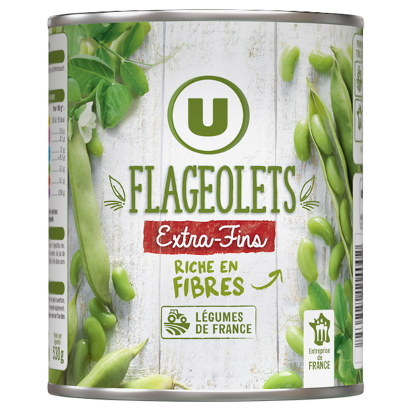 U Flageolets verts extra-fins - Boîte 530g