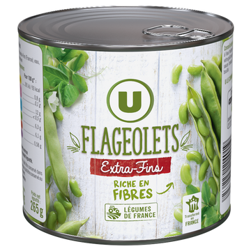 U Flageolets verts extra-fins - Boîte 265g