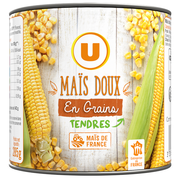 U Maïs doux en grains - Boîte 285g