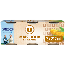 U Maïs doux en grains - 3 boîtes de 140g