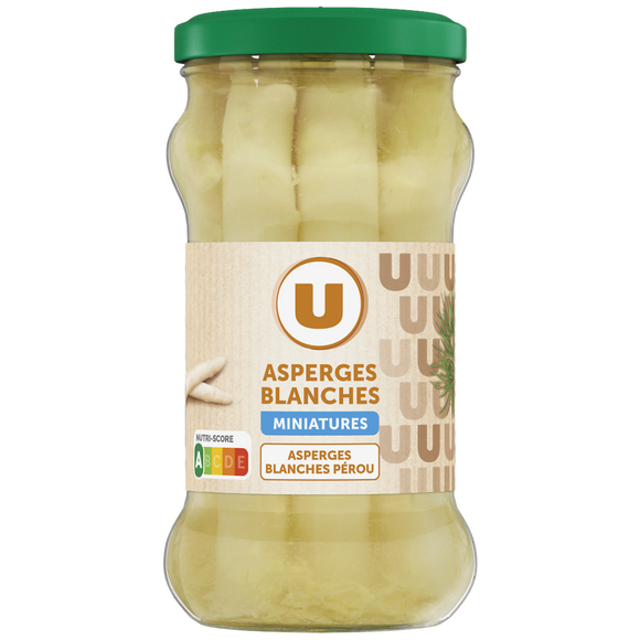 U Asperges blanches miniatures  - Bocal de 110g net égoutté