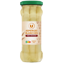 U Asperges blanches très grosses pelées - Bocal 320g