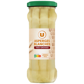 U Asperges blanches très grosses pelées - Bocal 320g