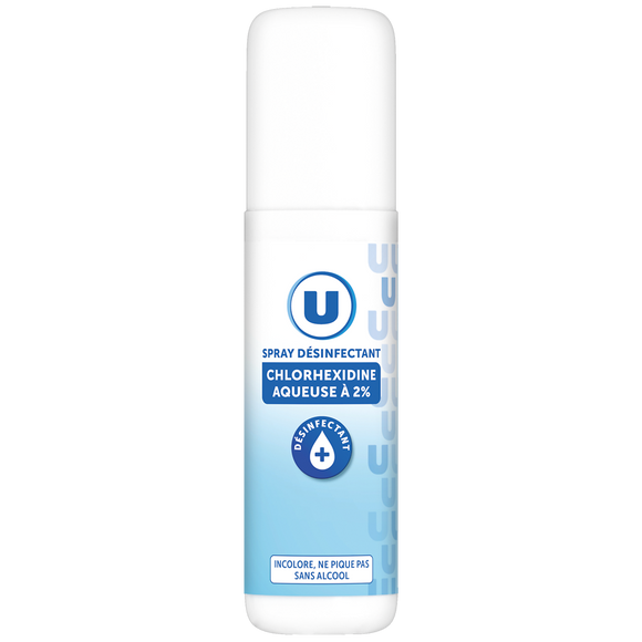 U Désinfectant chlorhexidine aqueuse à 2%  spray de 100ml