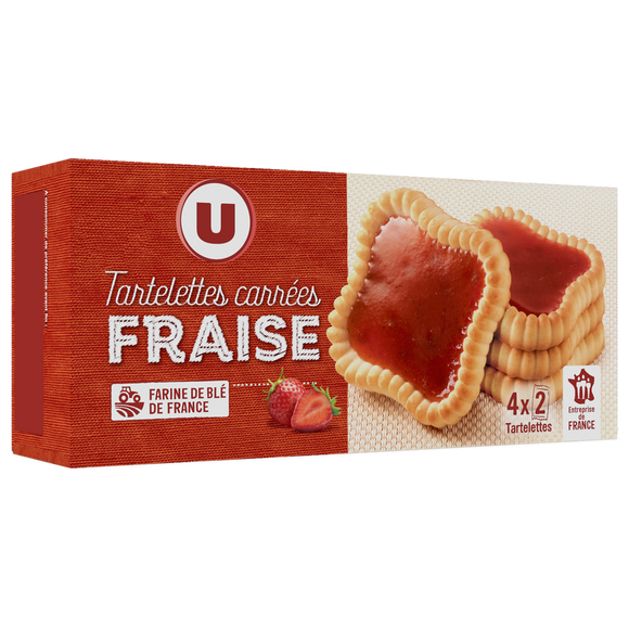 U Tartelettes carrées à la fraise 127g