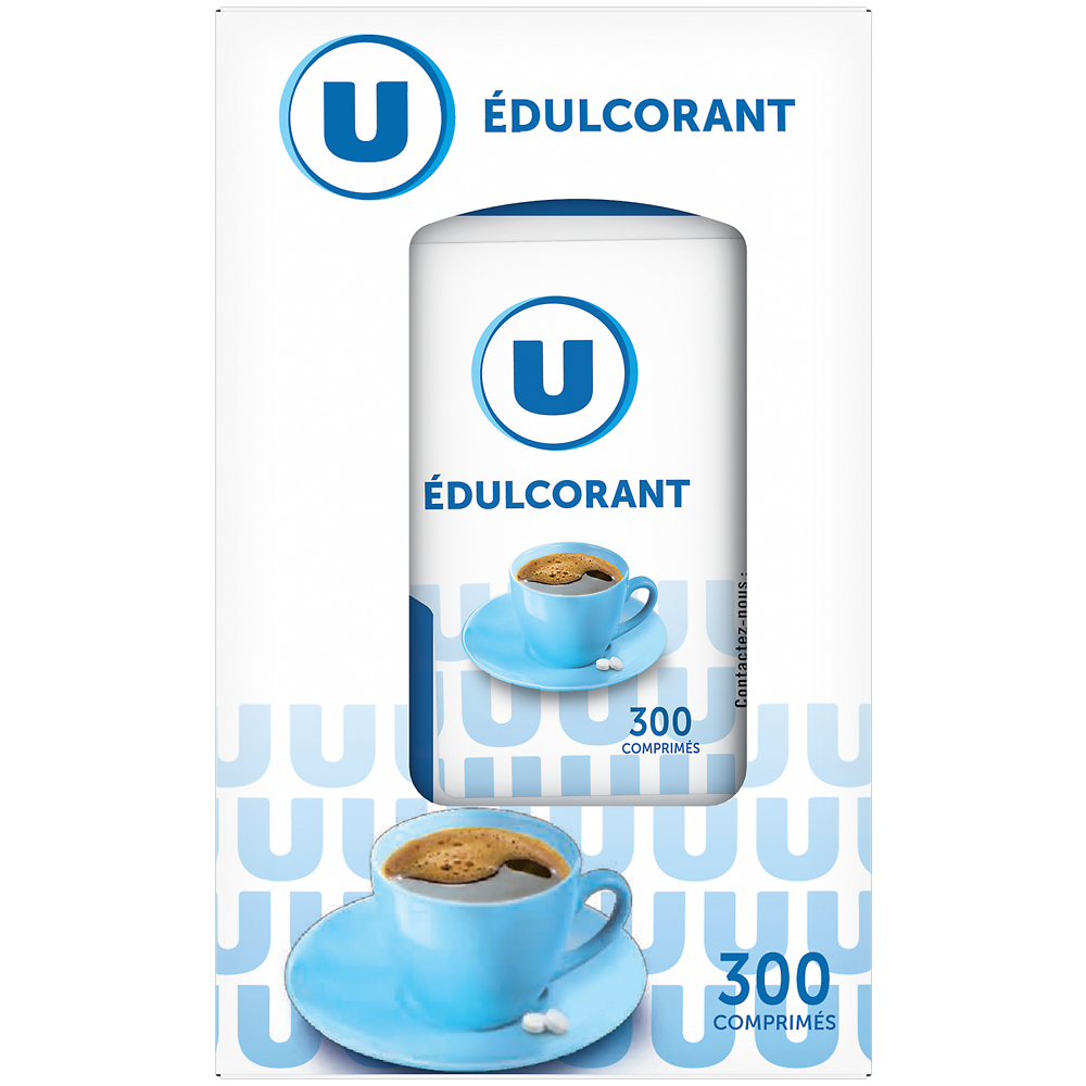 U Edulcorant de table  boîtier de 300 comprimés,16g